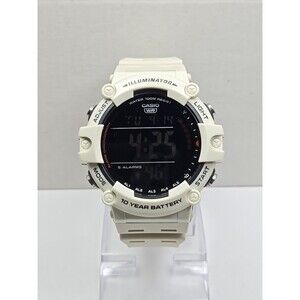 Casio Illuminator Digital Watch Negative Display 100M Alarm Timer New Battery